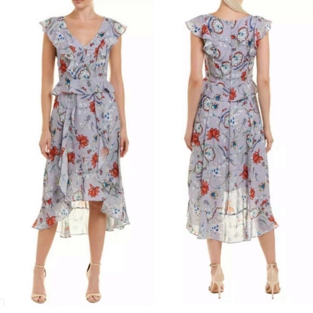 New Parker Dress Midi Ruffle Floral
